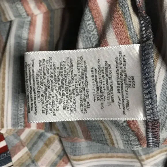 BCBGENERATION STRIPED A-LINE BACK YOKE DRESS Sz S - Picture 6 of 8